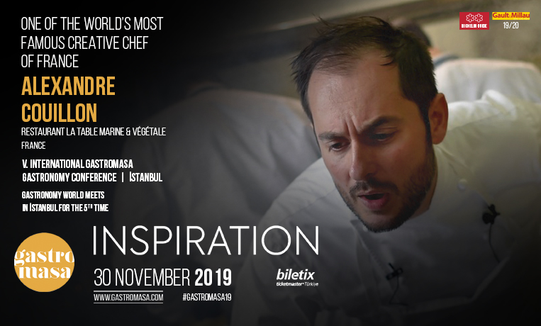 Chef Alexandre Couillon is coming to Gastromasa who scored 19 points out of 20 at Gault Millau which has two Michelin strarred and French restaurants reviews guide.